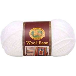 Lion Brand Yarn Company 1 pieza Hilo Wool-Ease, Escarcha blanca