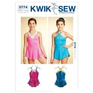 McCall's Patterns Kwik Sew K3774 - Patrón para coser maillots de niña (tallas 7-14)