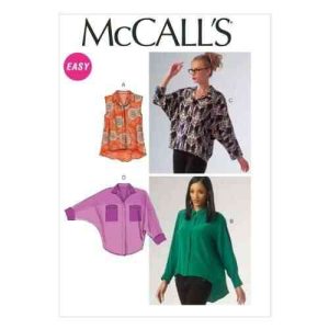 McCall's Patterns MC 6840 ZZ - Patrones para blusas (tallas 44-56), varios colores