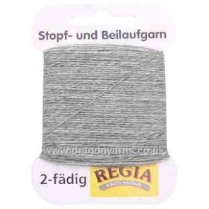 Schachenmayr Regia 2 hilos Hilo de zurcir, Hilo, 0033 mezcla de franela (gris), Aprox. 41m, 5 g, 75% Lana virgen/25% Poliamida