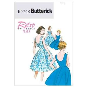 The McCall Pattern Company Butterick B5748 - Patrones e instrucciones para hacer vestidos (tallas 42 a 50), color blanco